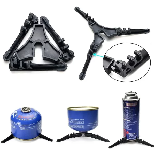 Kit de panelas de acampamento com fogão conjunto de cozinha ao ar livre panela de viagem utensílios de cozinha caminhadas piquenique churrasco - Imagem 4