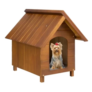 Casinha de Cachorro Pequena N2 em Madeira Cerejeira