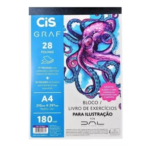 Bloco de Exercício para Ilustração A4 CIS