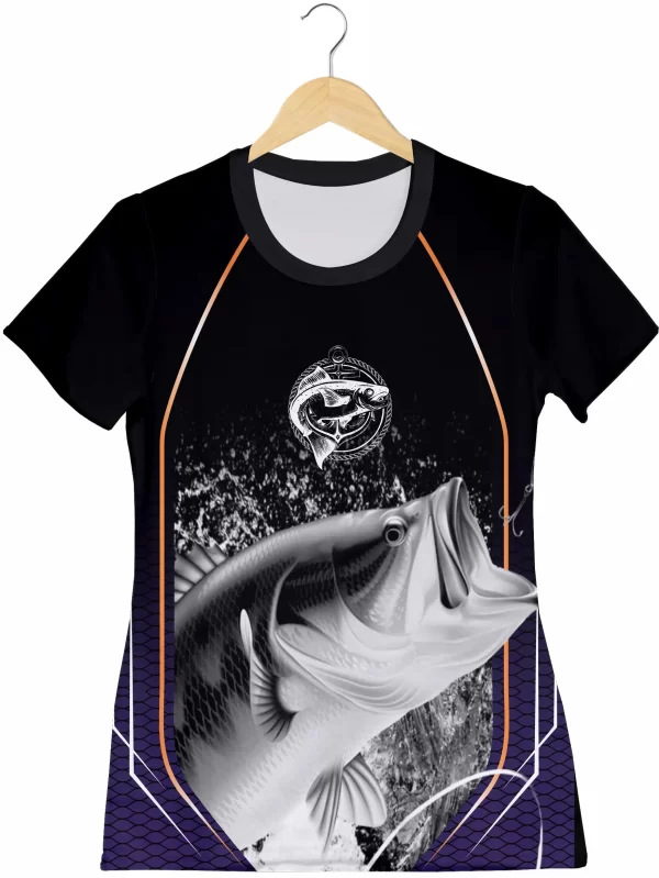 Camiseta Pesca Proteção UV50 Feminina Blusa Manga Curta - Imagem 3