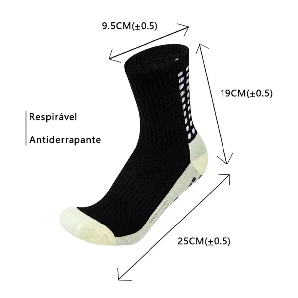 3 Pares，Meias Futebol, Com Sola Emborrachada Macia Para Antiderrapante, Adequadas Para Treino Futebol, Ciclismo E Corrida - Imagem 2