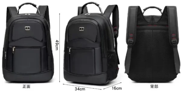 Top - Mochila Faculdade Trabalho Escola Bolsa Reforçada com Cabo de aço e Anti-transpirante - Imagem 2