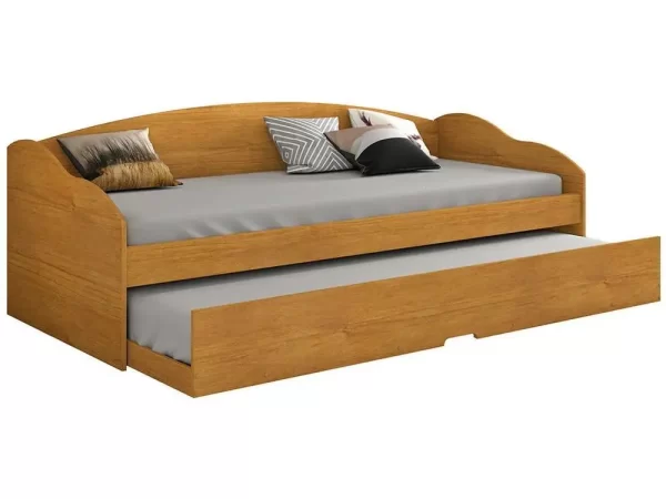 Sofá-cama Solteiro 2 Lugares Tinta e Verniz Ultravioleta Conquista Móveis Funny III