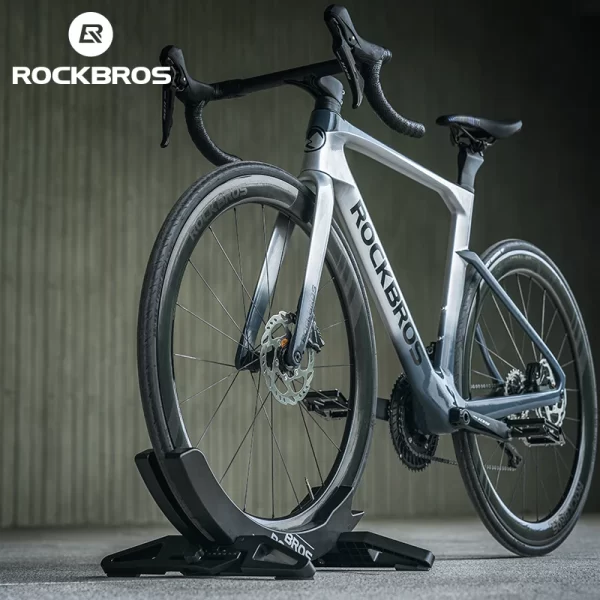 Rockbros rack de estacionamento para bicicleta, suporte de armazenamento ajustável interno para bicicleta, suporte para manutenção de bicicleta de estrada e montanha