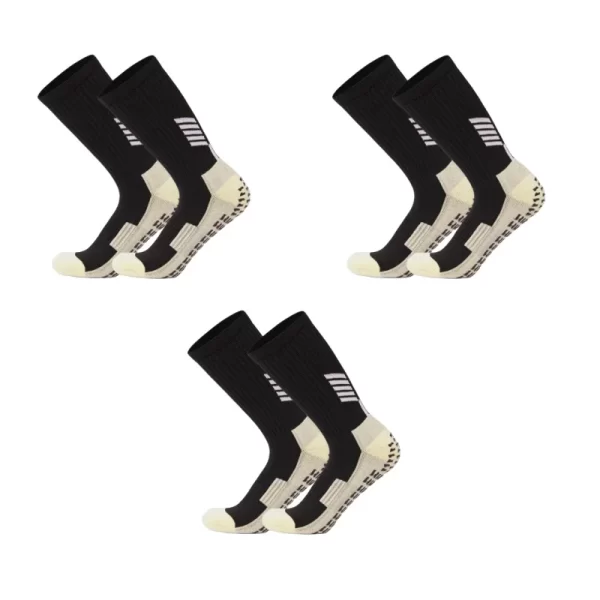 Frete grátis Kit 3 pares Meias De Futebol Profissionais Esportivo Antiderrapantes De silicone Respiráveis