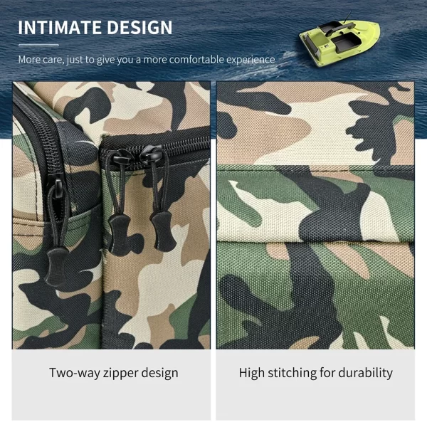 Saco de armazenamento de barco de pesca repelente isca barco carry bag duplo zíper isca barco saco de armazenamento para ferramenta de pesca ao ar livre - Imagem 6