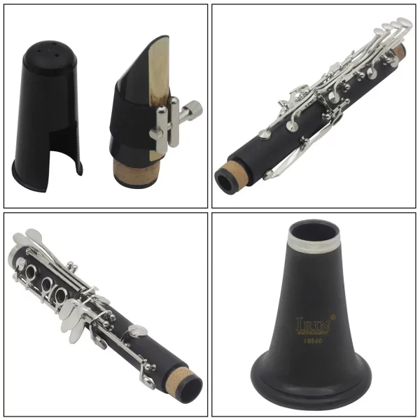 IRIN-In560 Bb Clarinete com Caixa, 17 Chaves, Baquelite, Clarinete De Madeira, Granadilla Negra, Instrumento Profissional de Sopros, Reed - Imagem 3
