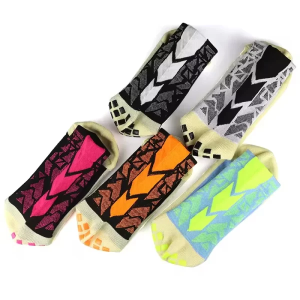6 Pares,Meias Longas de Futebol Multicoloridas, Antiderrapantes de Silicone, Malha Respirável, Meias Esportivas Masculinas - Imagem 6