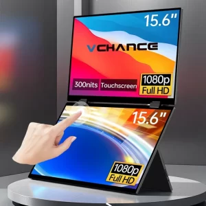 Monitor Portátil VCHANCE de 15,6 Polegadas com Tela Touchscreen
