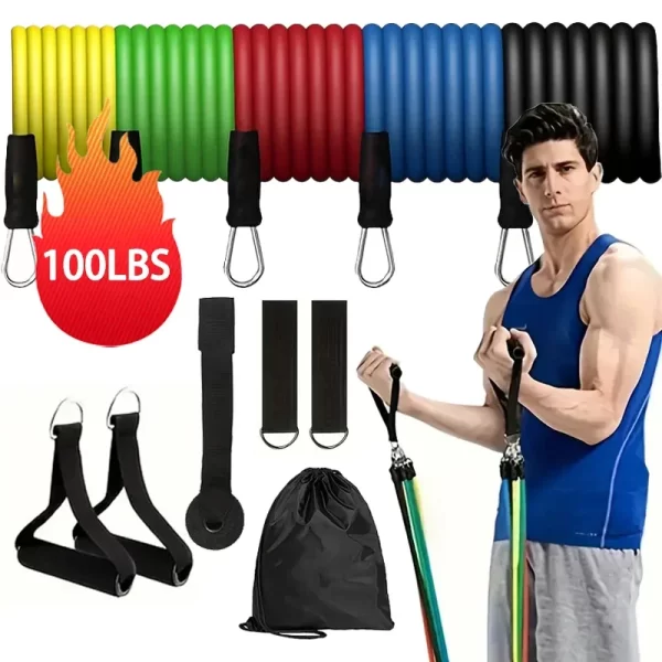 Conjunto de faixas de resistência para academia em casa