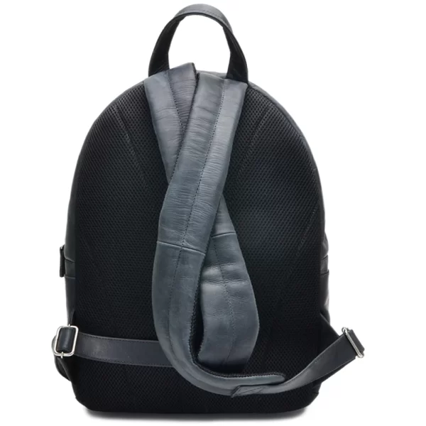 Mochila em Couro Legítimo Masculina Porta Notebook Preta - Imagem 3