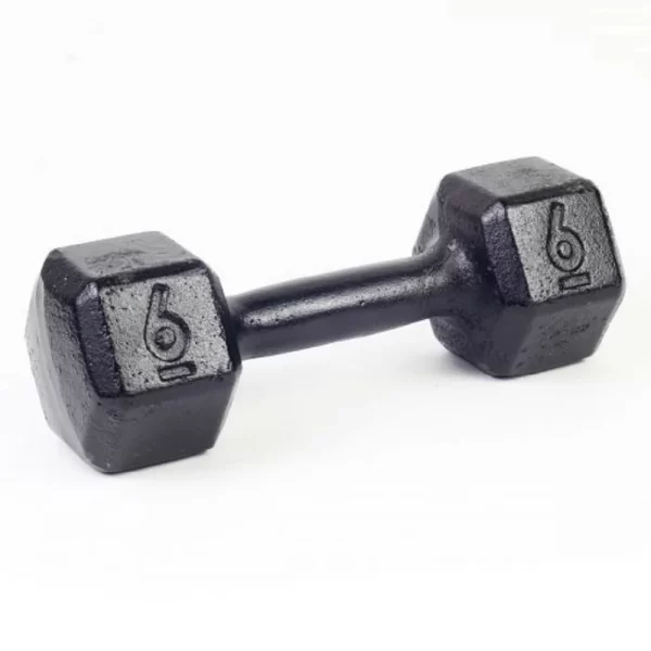 Halter Sextavado de Ferro Fundido Pintado - 6 Kg