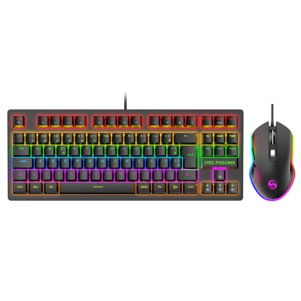 Kit De Teclado Mecânico E Mouse Gamer 3200 Dpi Com Fio Abnt2 Iluminação Led Rgb Switch Blue 60% Preto Be-k1 Luuk Young - Imagem 3
