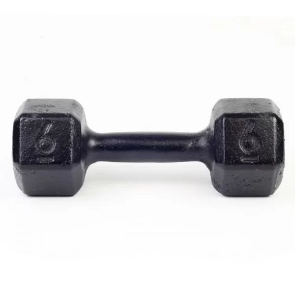 Halter Sextavado de Ferro Fundido Pintado - 6 Kg - Imagem 2