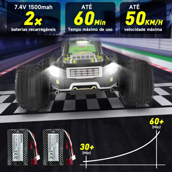 Jcmo 1:16 4wd rc carro de alta velocidade 50 km/h fora da estrada 4x4 controle remoto buggy caminhão super rápido deriva corrida brinquedo presente para crianças adultos - Imagem 4