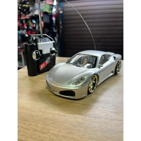 Carrinho De Controle Carro Ferrari Led Com Pilhas E Bateria - Imagem 3