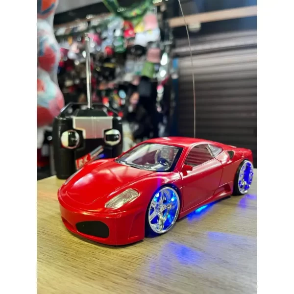 Carrinho De Controle Carro Ferrari Led Com Pilhas E Bateria - Imagem 3