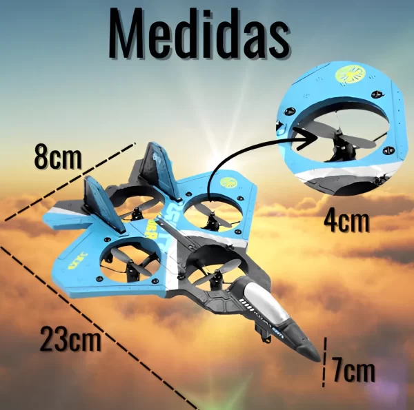 Avião De Controle Remoto Para Criança Aero Jato Caça Drone -Neverdie Store - Imagem 5