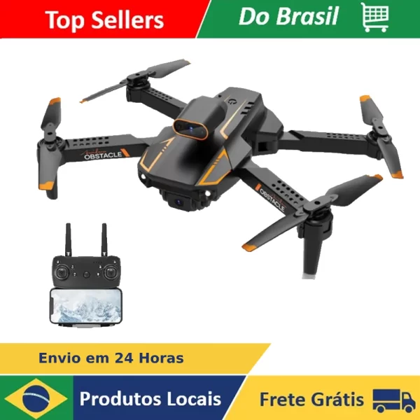 Drone com Câmera 4K HD S91 Wifi 5G Sensor Anti Colisão Baterias