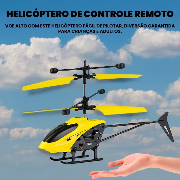 Brinquedo Helicóptero Sensorial Voador Controle Remoto Recarregável - Imagem 2