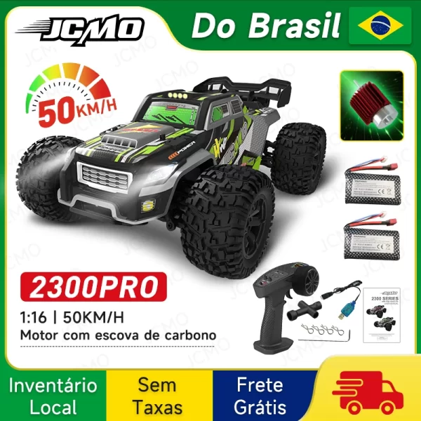 Jcmo 1:16 4wd rc carro de alta velocidade 50 km/h fora da estrada 4x4 controle remoto buggy caminhão super rápido deriva corrida brinquedo presente para crianças adultos