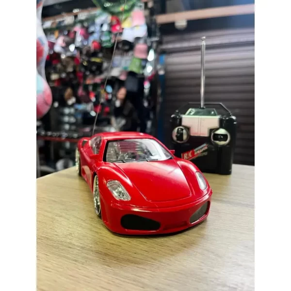Carrinho De Controle Carro Ferrari Led Com Pilhas E Bateria - Imagem 2