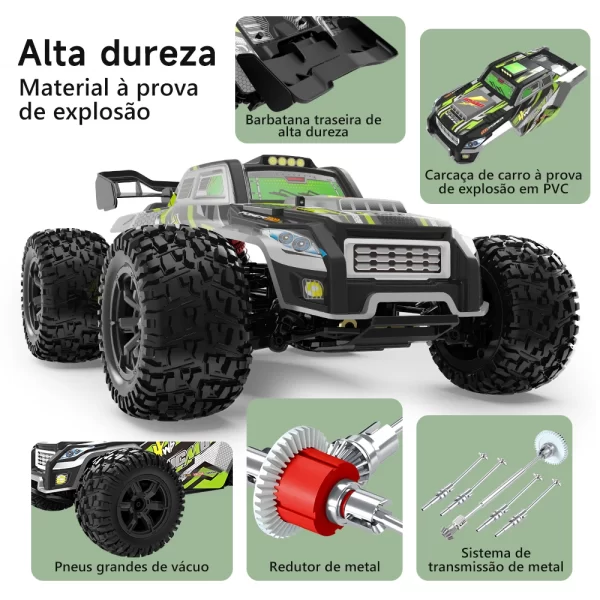 Jcmo 1:16 4wd rc carro de alta velocidade 50 km/h fora da estrada 4x4 controle remoto buggy caminhão super rápido deriva corrida brinquedo presente para crianças adultos - Imagem 6