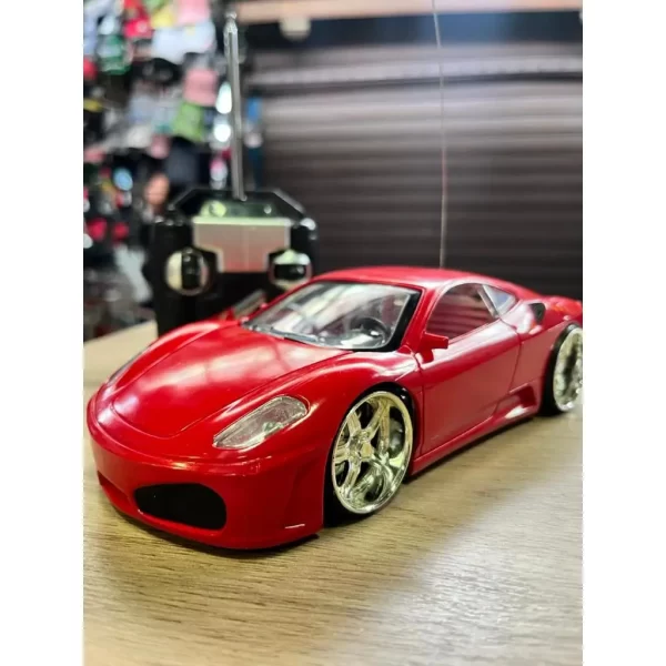 Carrinho De Controle Carro Ferrari Led Com Pilhas E Bateria - Imagem 4