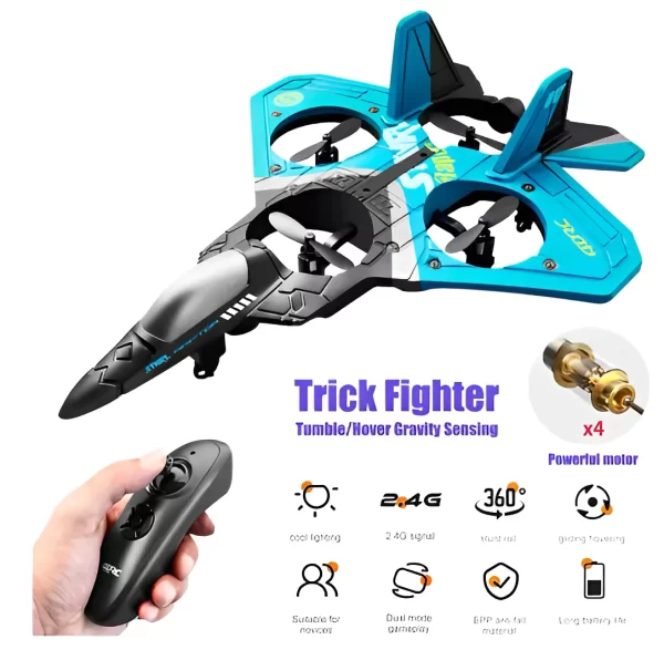 Avião De Controle Remoto Para Criança Aero Jato Caça Drone -Neverdie Store - Imagem 6