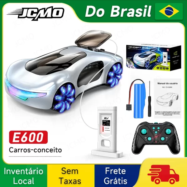 Carro de controle remoto novo conceito de energia rc drift carro 4wd drive dublê carros brinquedo com estação carregamento legal dupla spray música luz
