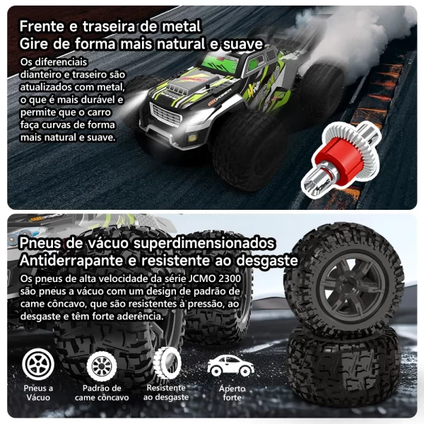 Jcmo 1:16 4wd rc carro de alta velocidade 50 km/h fora da estrada 4x4 controle remoto buggy caminhão super rápido deriva corrida brinquedo presente para crianças adultos - Imagem 5