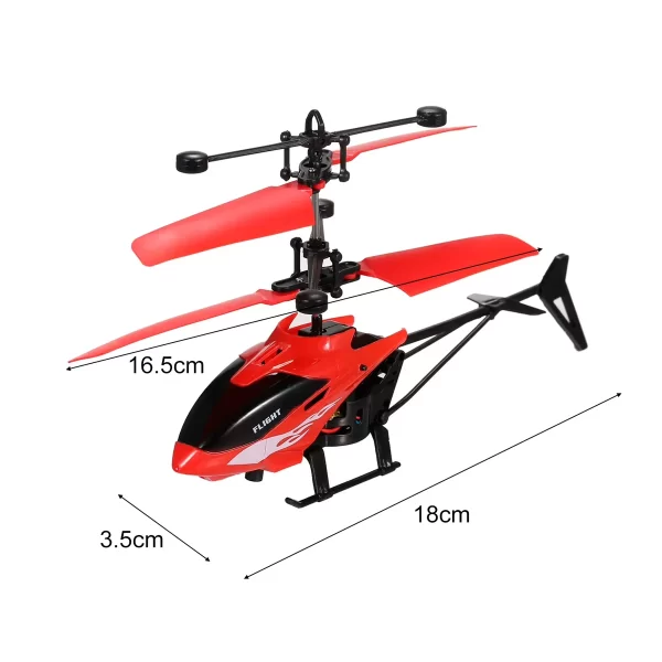 Helicóptero Sensorial Voador Controle Remoto Recarregável Brinquedo - Imagem 6