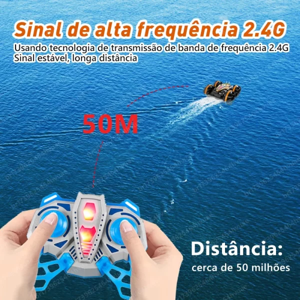 Amphibious Remote Control Stunt Car, Double-Sided Flip Vehicle, Rádio 4WD Drift, Off-Road, Brinquedos ao ar livre para meninos, Presente das crianças - Imagem 5