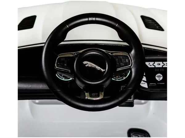 Carro Elétrico Infantil Jaguar Branco Bandeirante - Imagem 3