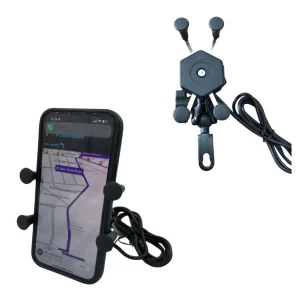 Suporte De Celular Para Moto com Carregador USB Universal