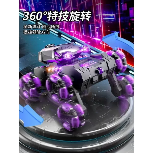 Carro de controle remoto Flip Drift De Seis Rodas Escalada Carro Consumer Electronics RC Stunt Car - Imagem 2