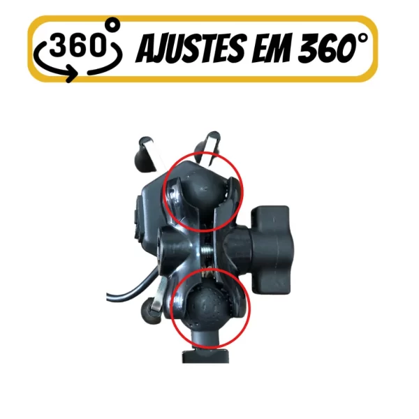 Suporte De Celular Para Moto com Carregador USB Universal - Imagem 2
