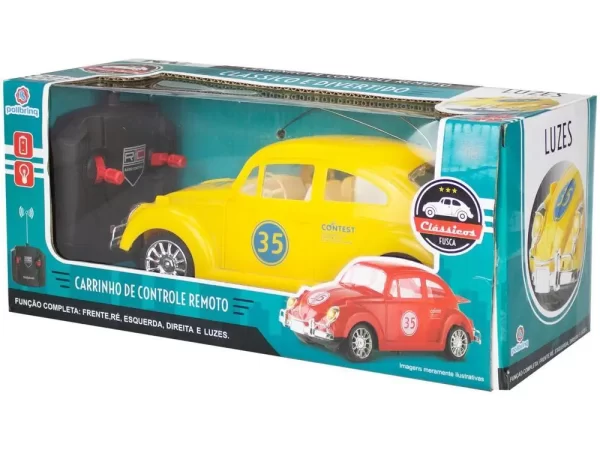 Carrinho de Controle Remoto Carros Clássicos Fusca - Imagem 4